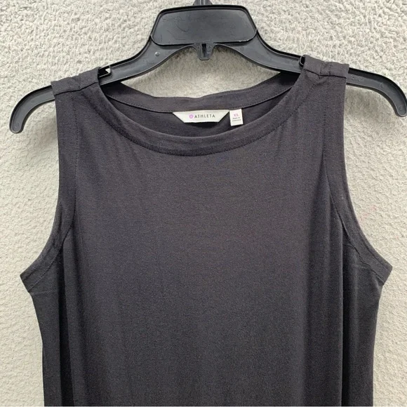 Athleta Westwood Bodycon Dress Black Tiered Waist Ruched Soft Stretch Size XS - Picture 8 of 16